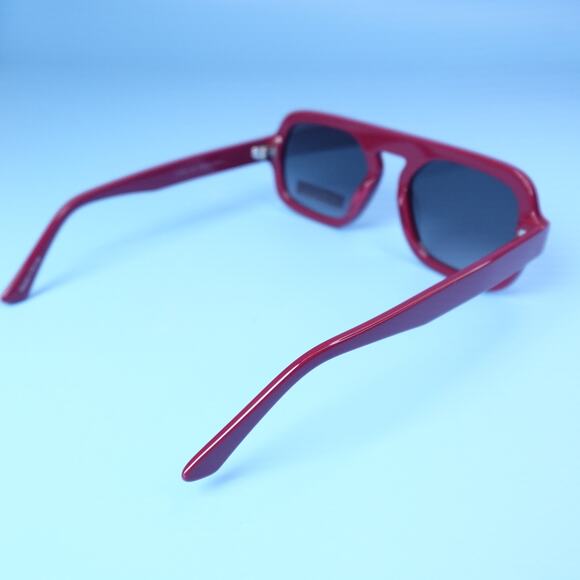 Rebecca Minkoff Rhiannon Cranberry Red Square Sunglasses 100% UV Protection main image 15